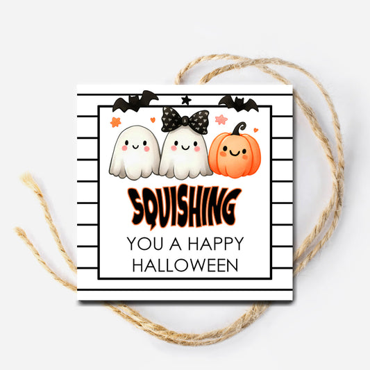 Squishing you a Happy Halloween Gift Tag