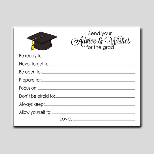 Graduation Advice and Wishes - Instant Download