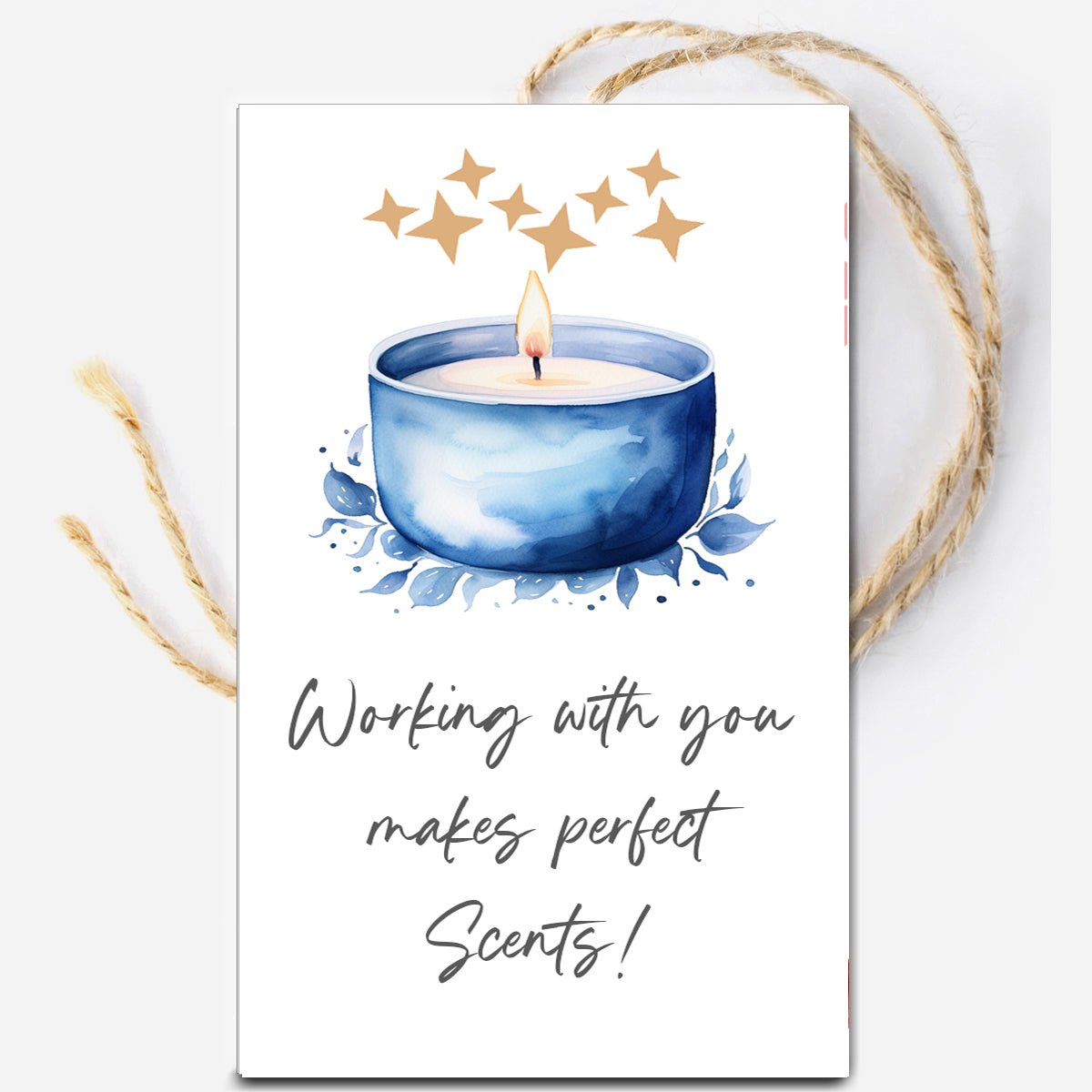 Working with YOU makes perfect Scents Candle Instant Download Tag