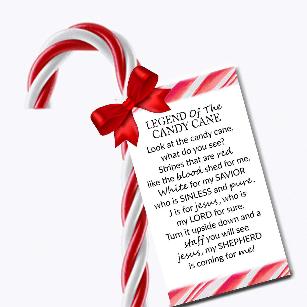 Candy Cane Legend Tags - INSTANT DOWNLOAD