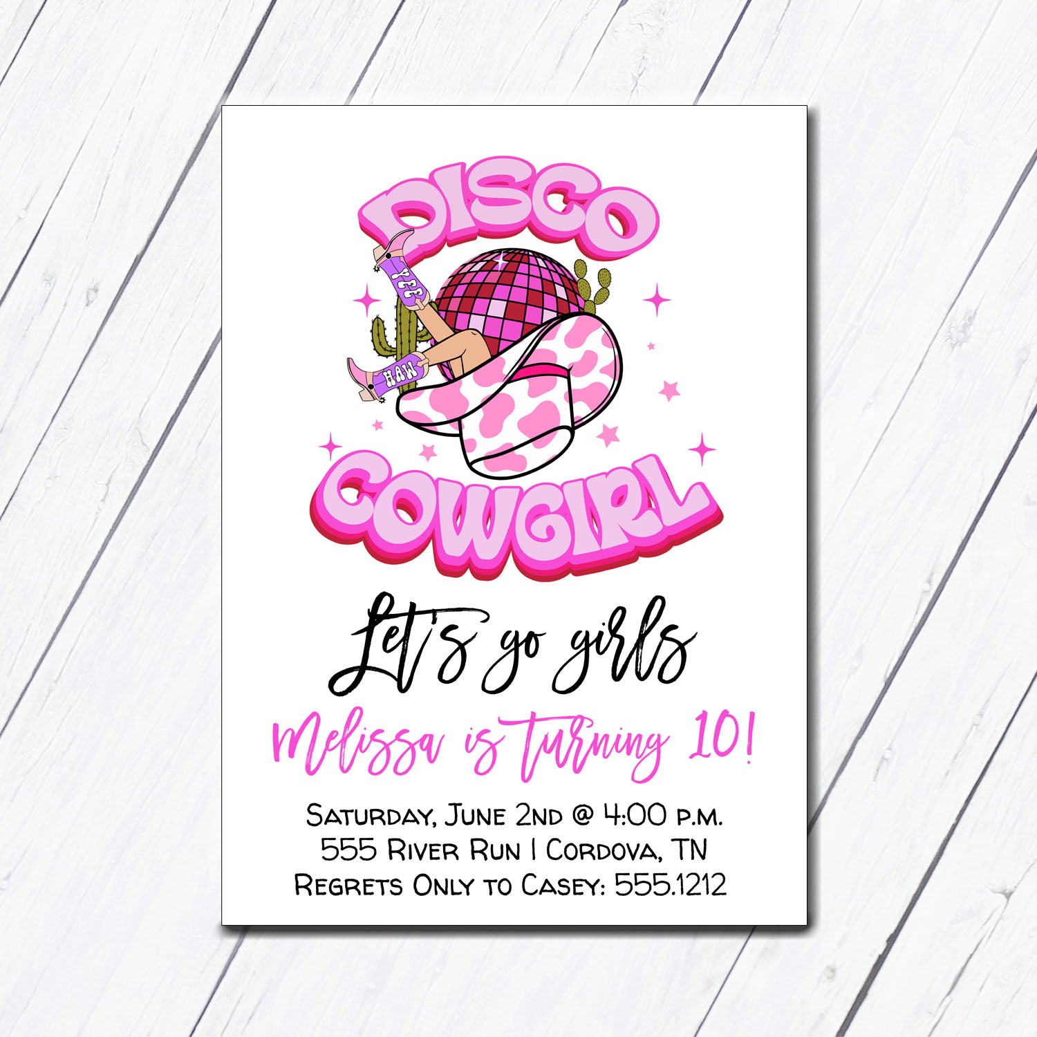 disco-cowgirl-birthday-invitation-wacky-kracker for Free Printable Grease Party Invitations Disco Cowgirl Birthday Invitation – wacky-kracker for Free Printable Grease Party Invitations
