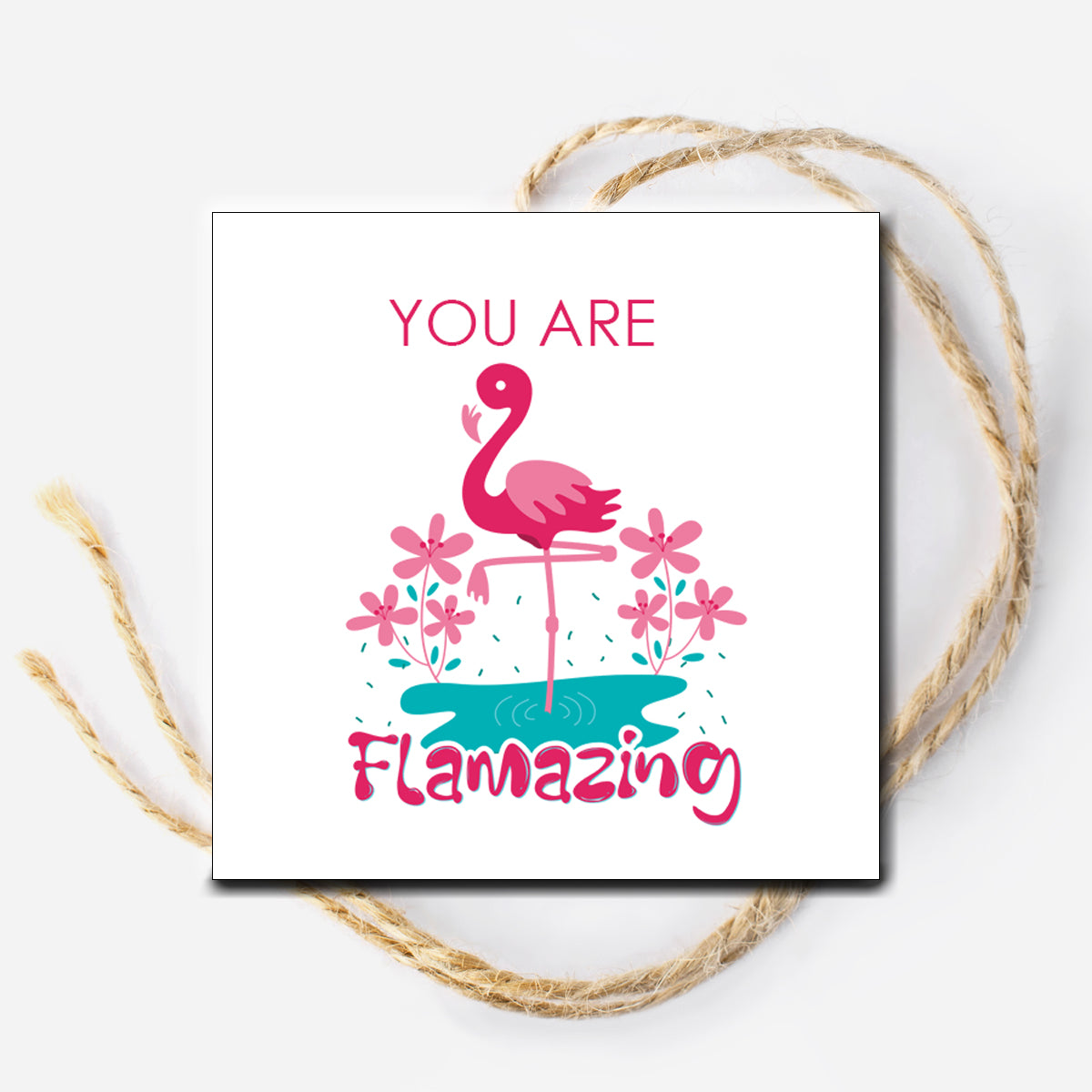 Flamingo Instant Download Tag