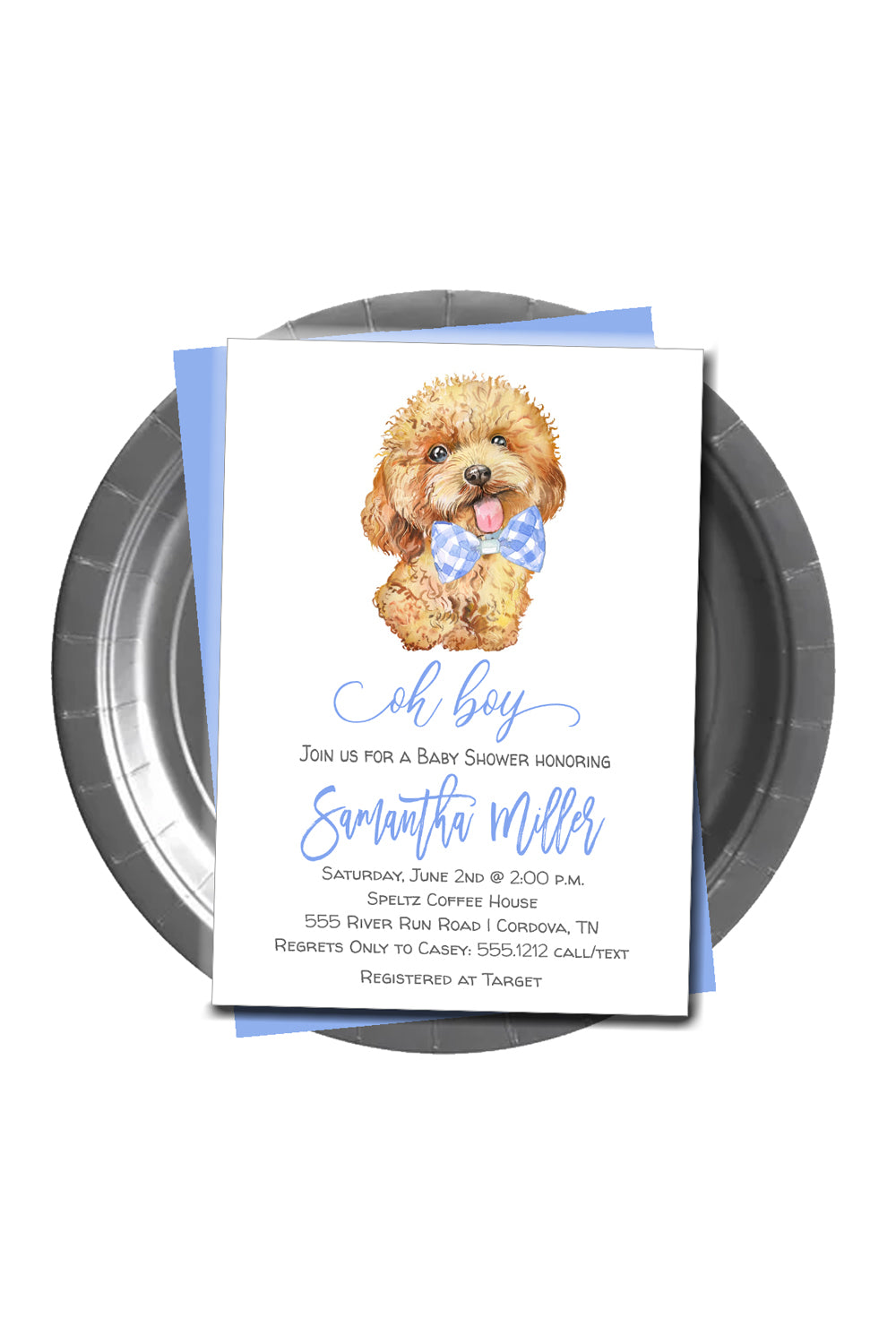 Goldendoodle Baby Shower Invitation