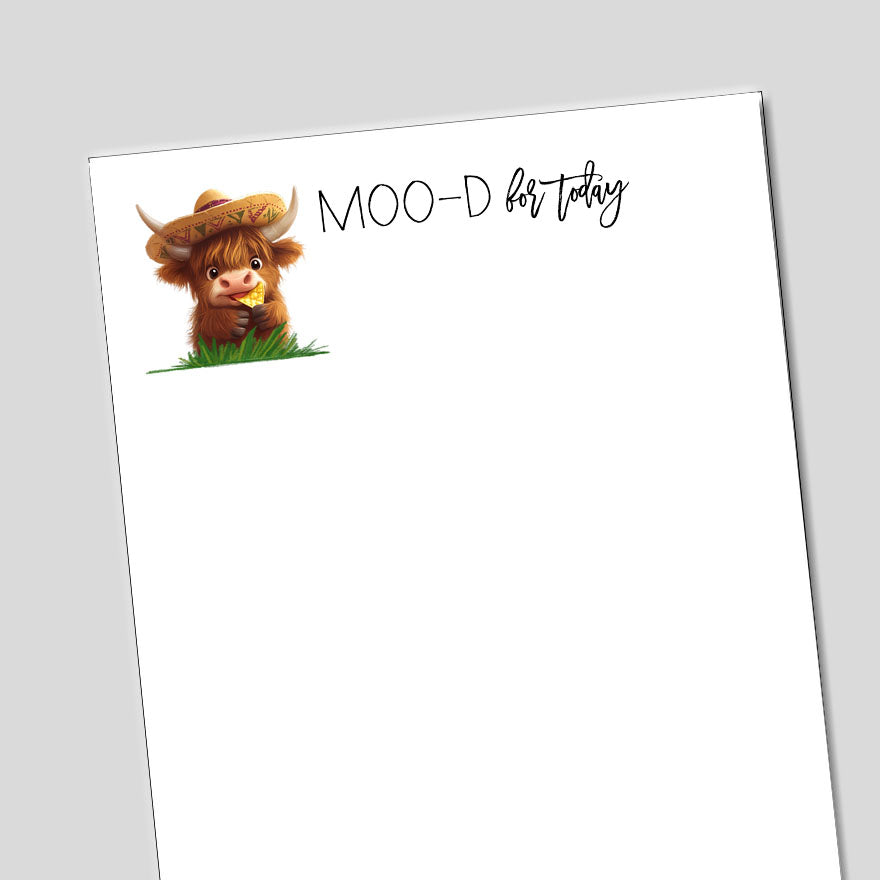 Highland Cow Mood Notepad