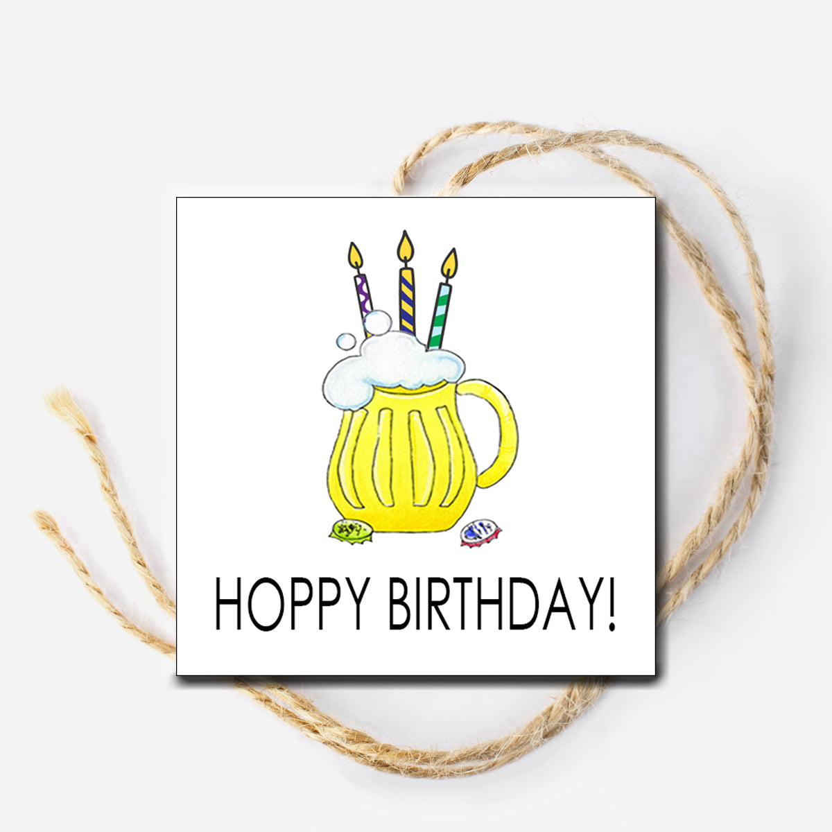 Hoppy Birthday Instant Download Tag