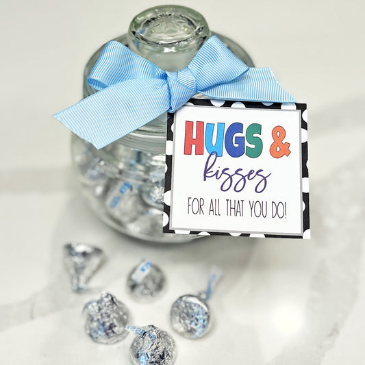 Hugs and Kisses Instant Download Tag