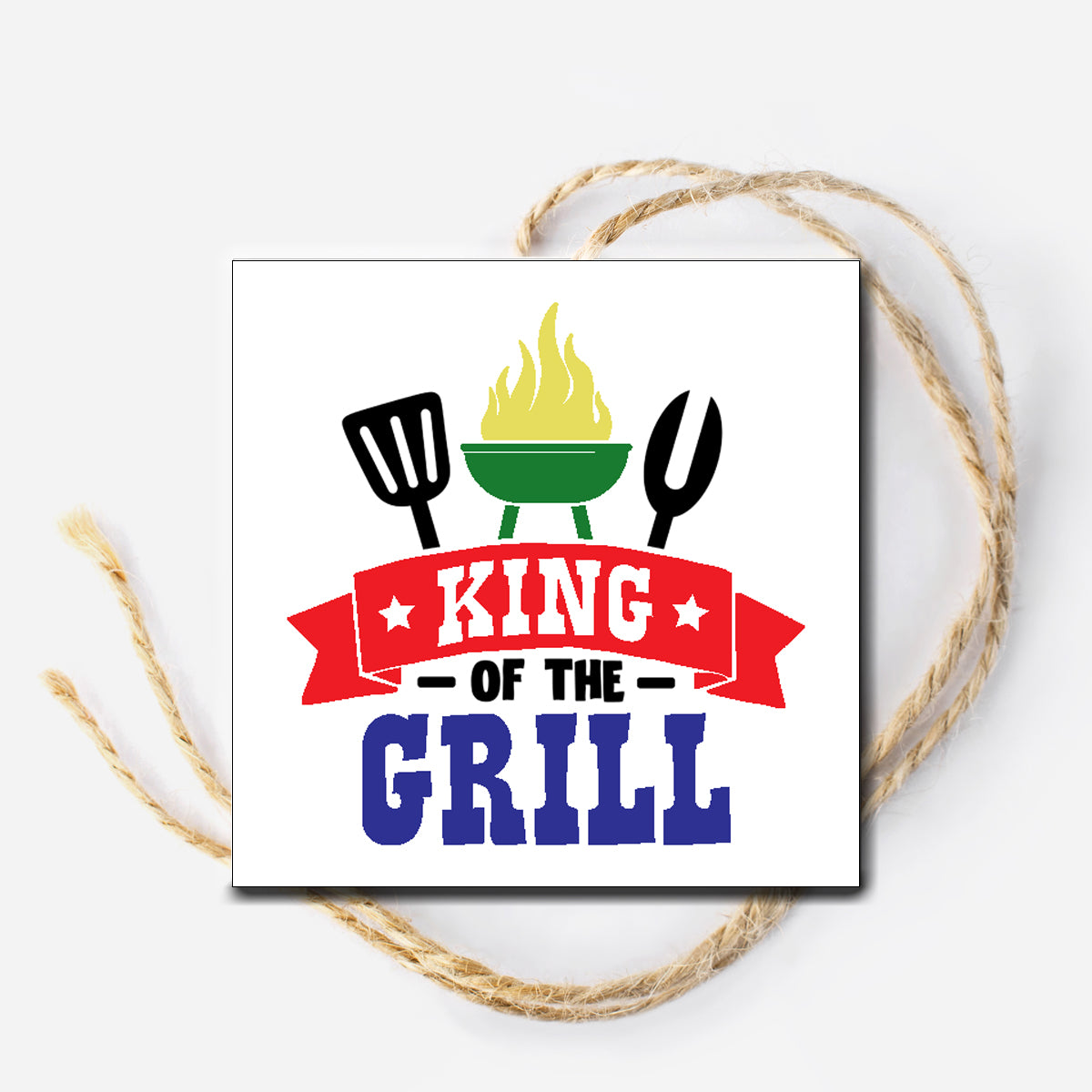 King of the Grill Instant Download Tag
