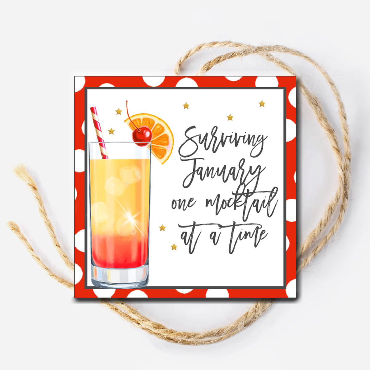 Mocktail Instant Download Tag