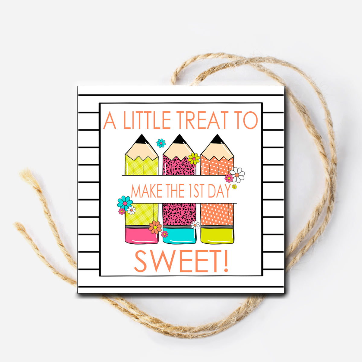 First Day Treat Instant Download Tag