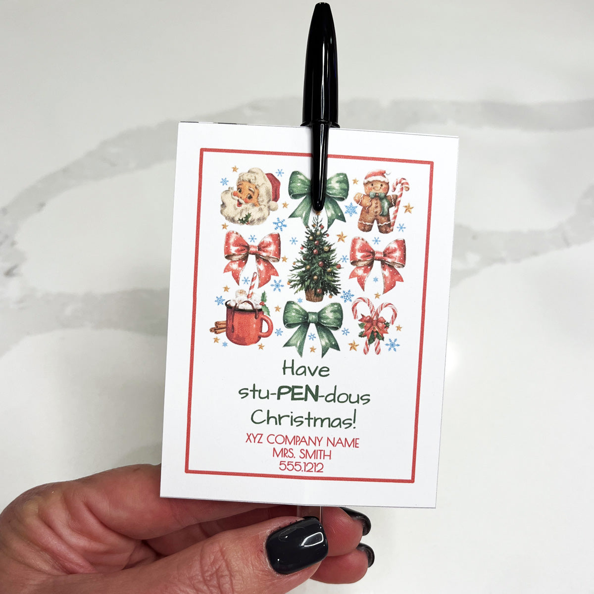 Christmas Pen Referral Marketing Tags