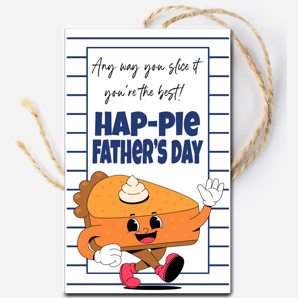 Pie Father's Day Instant Download Tag