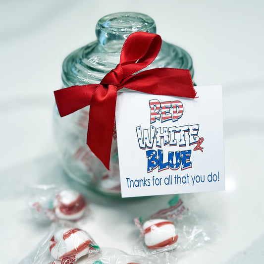 Red White and Blue Instant Download Tag