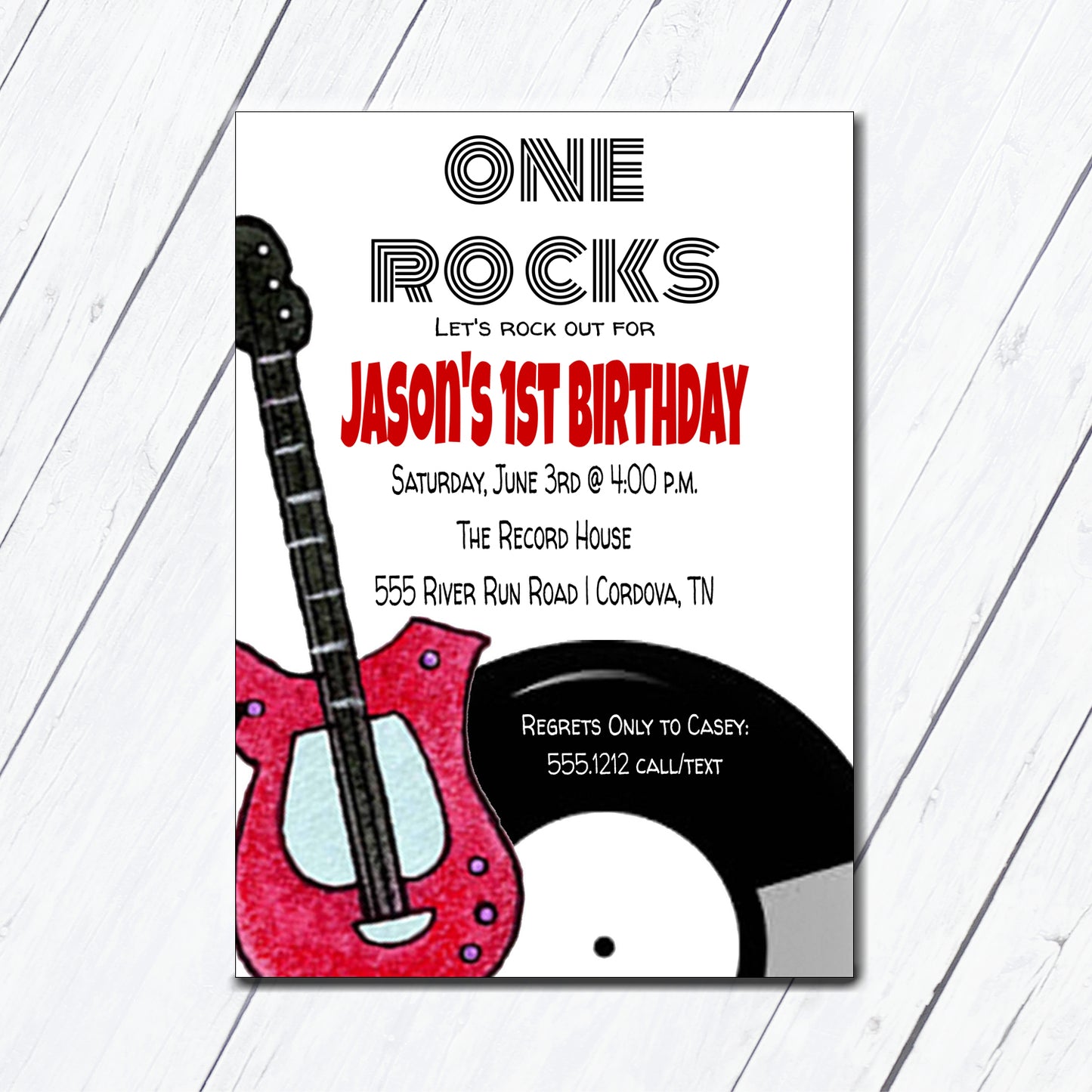 Rockstar Birthday Invitation