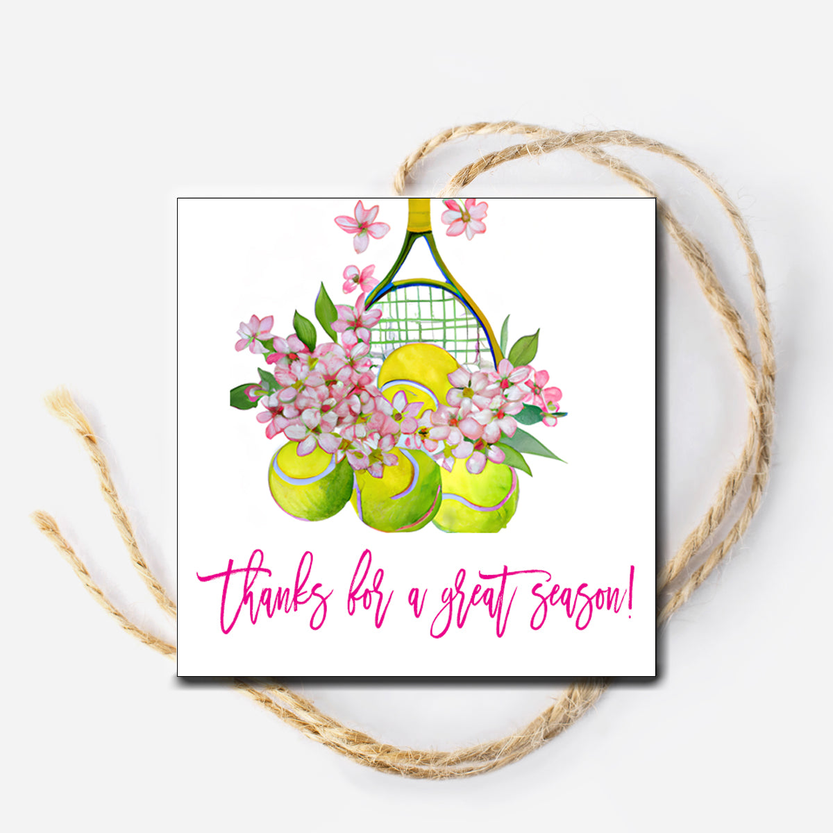 Tennis Season Instant Download Tag