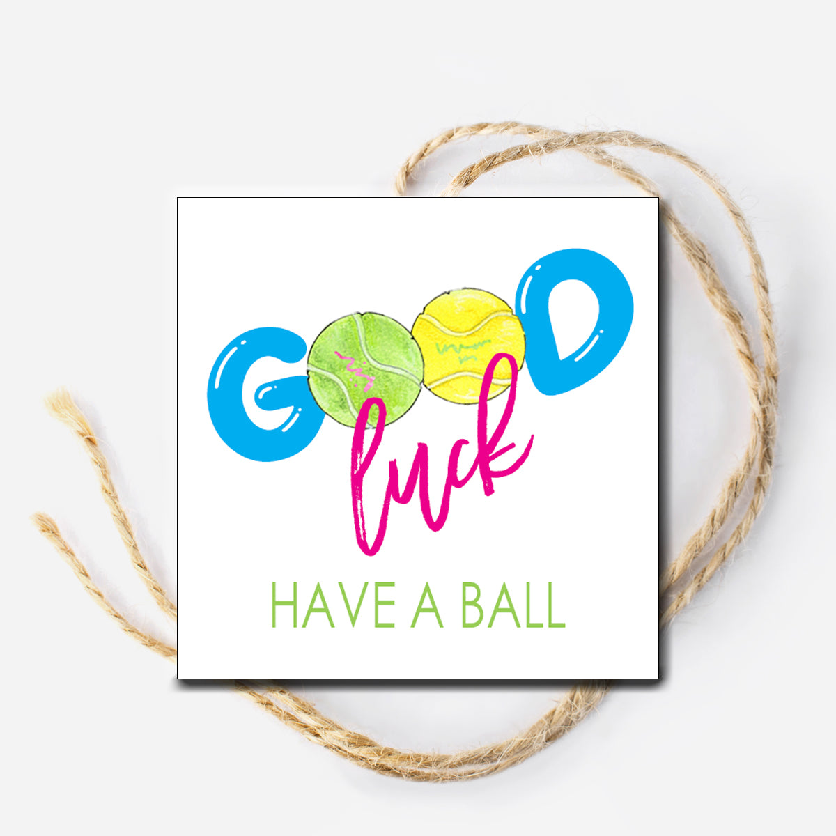 Tennis Good Luck Instant Download Tag