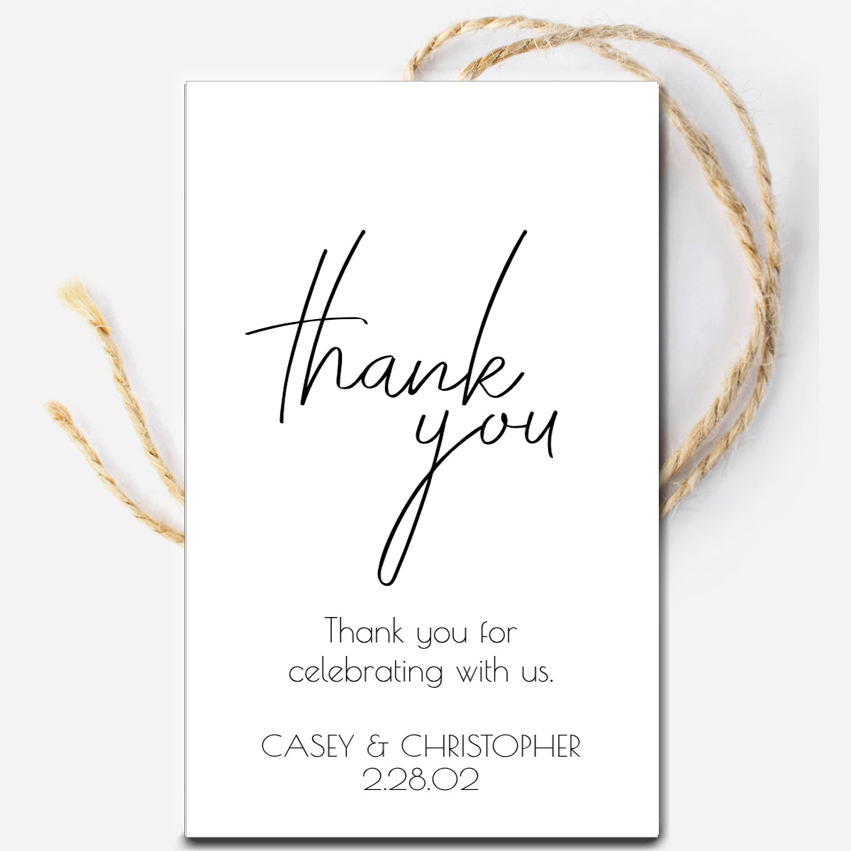 Personalized Couple Thank You Gift Tag