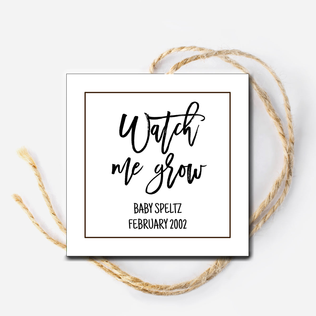 Watch me Grow Gift Tag