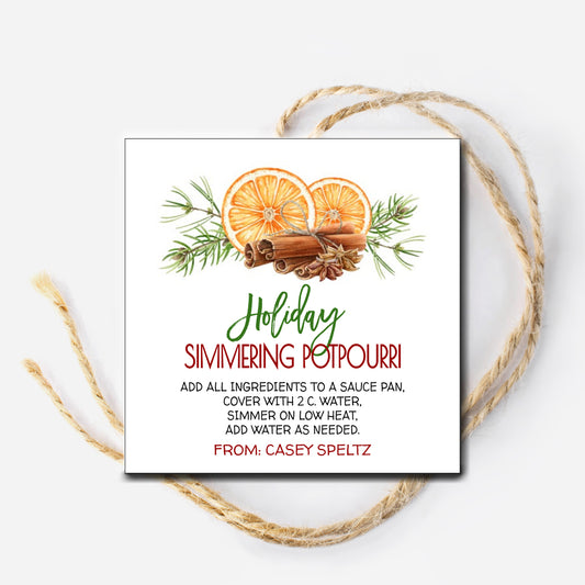 Simmering Potpourri Gift Tag