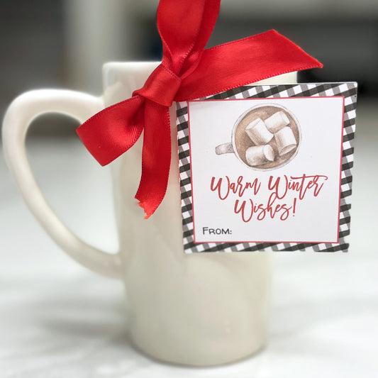 Warm Winter Wishes Instant Download Tag