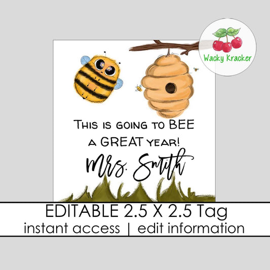 Bee a Great Year Gift Tag