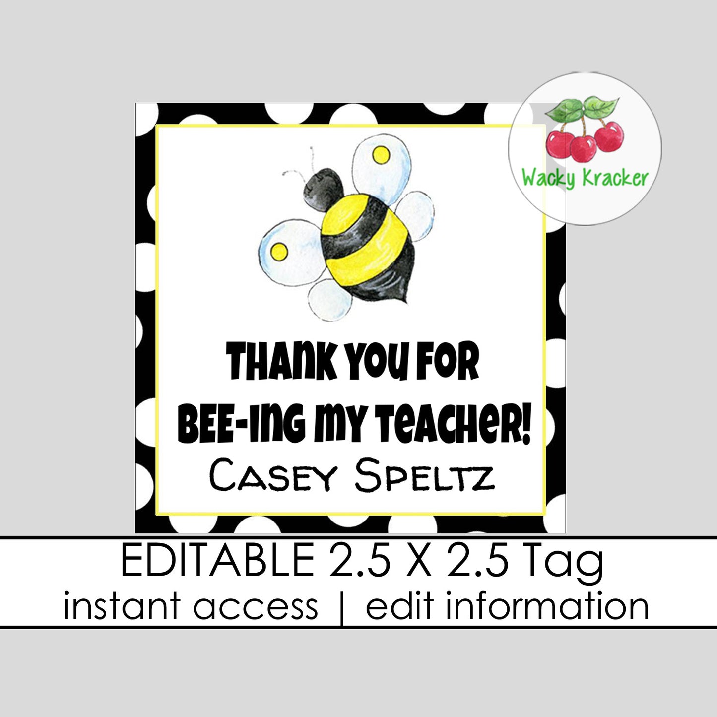 Bee Gift Tag