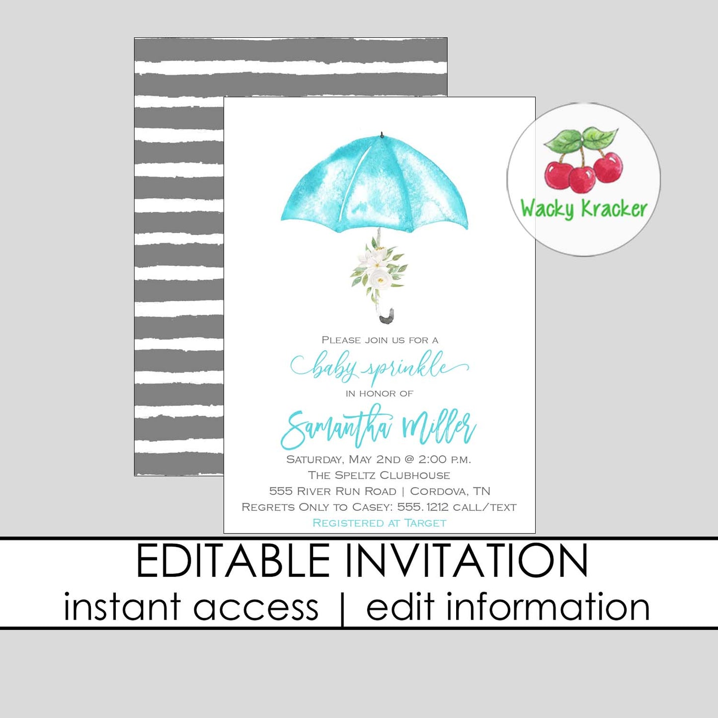 Boy Sprinkle Baby Shower Invitation