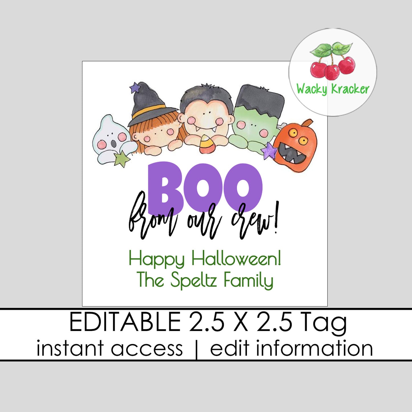 Boo from our Crew Gift Tag