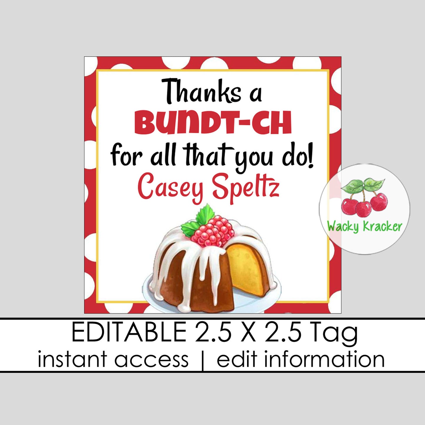 Bundt Gift Tag