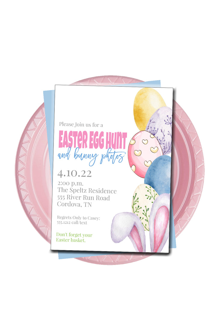 Bunny Photos Invitation