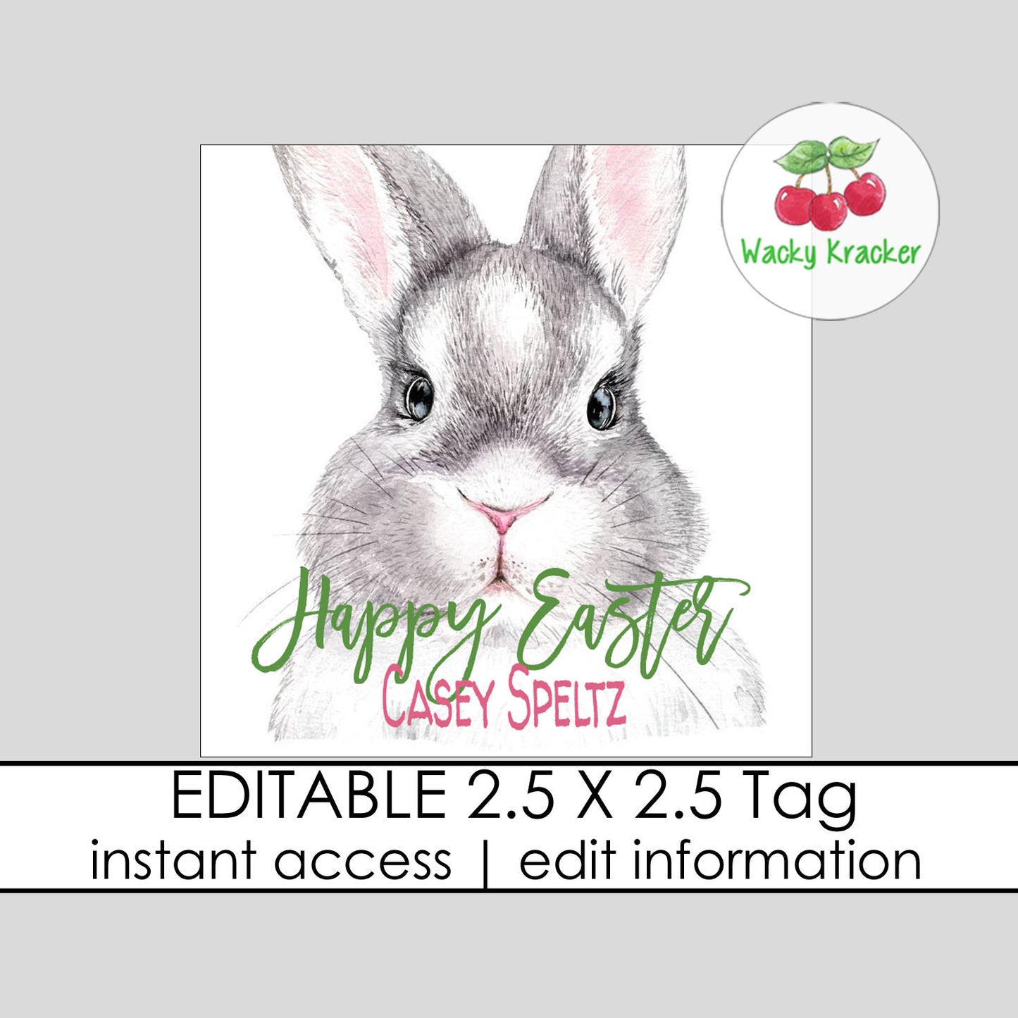 Bunny Gift Tag