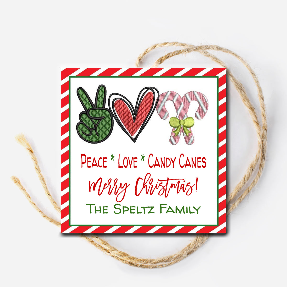 Peace Love Candy Canes Gift Tag – wacky-kracker peace-love-candy-canes-gift-tag-wacky-kracker