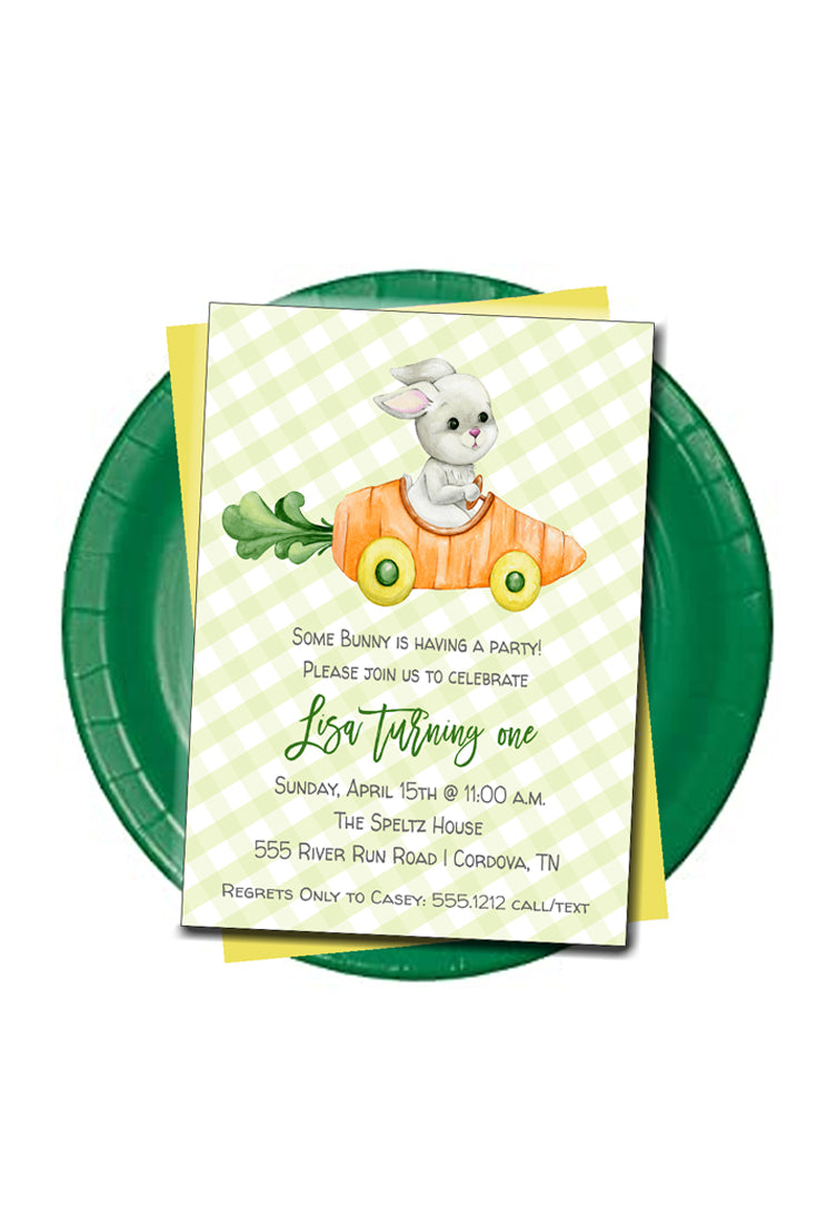 Carrot Car Easter Invitation