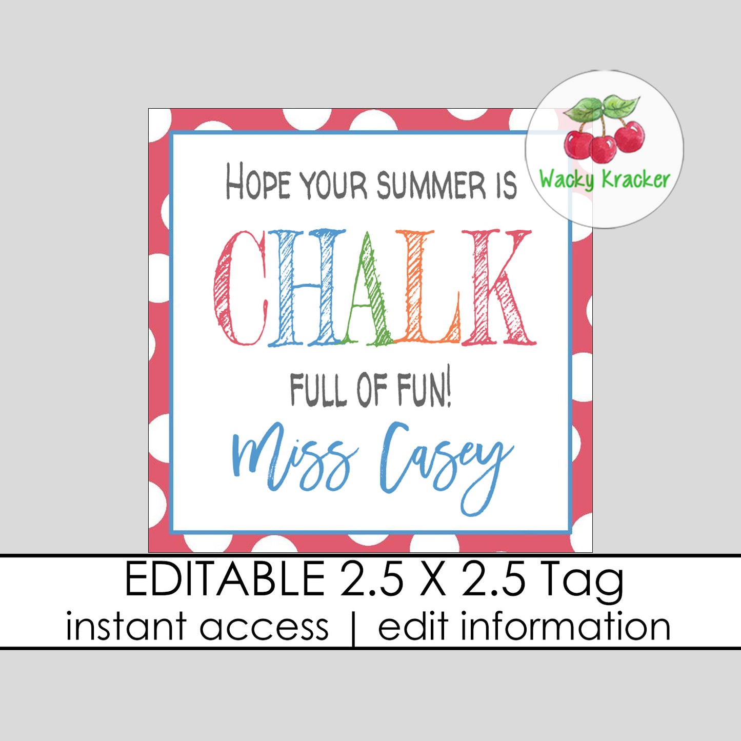 Chalk Gift Tag