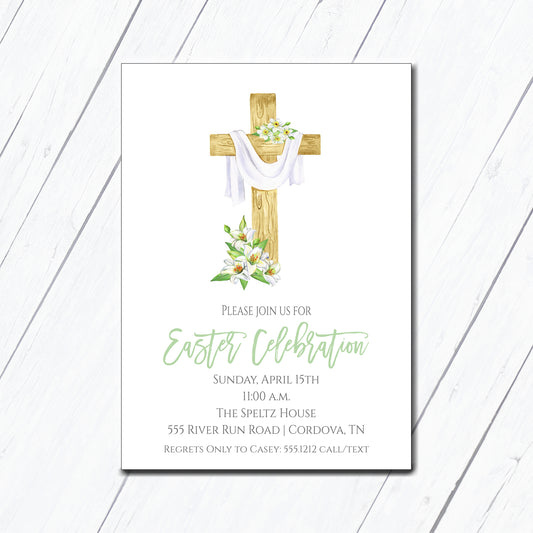Easter Cross Invitation