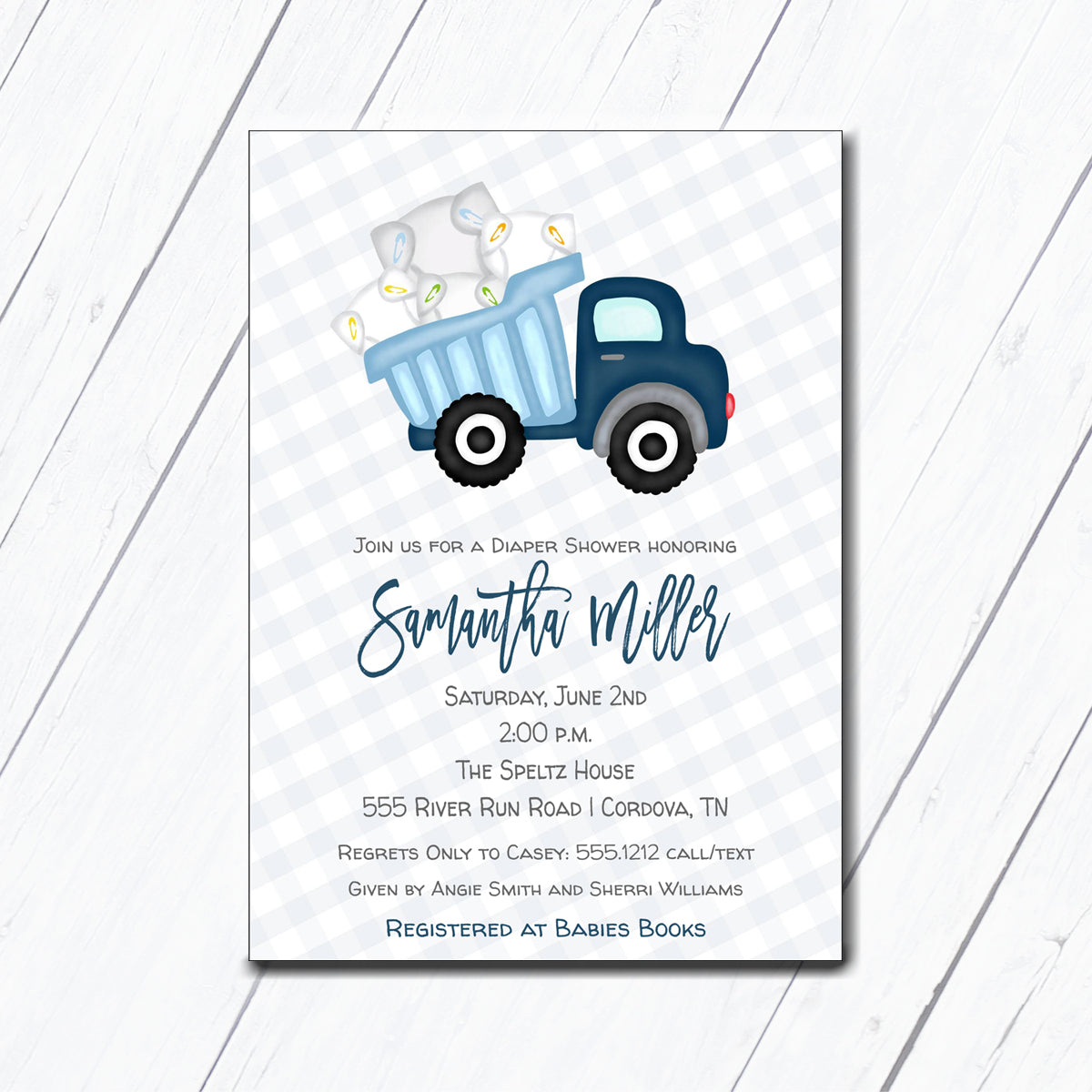 Diaper Baby Shower Truck