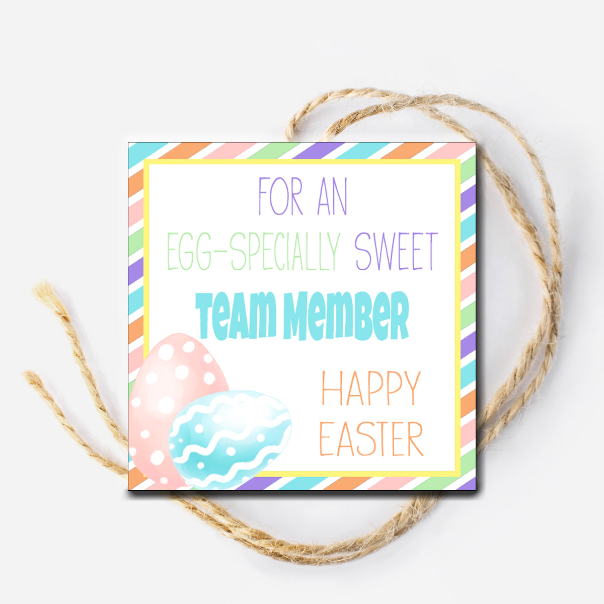 Egg Team Member Instant Download Tag