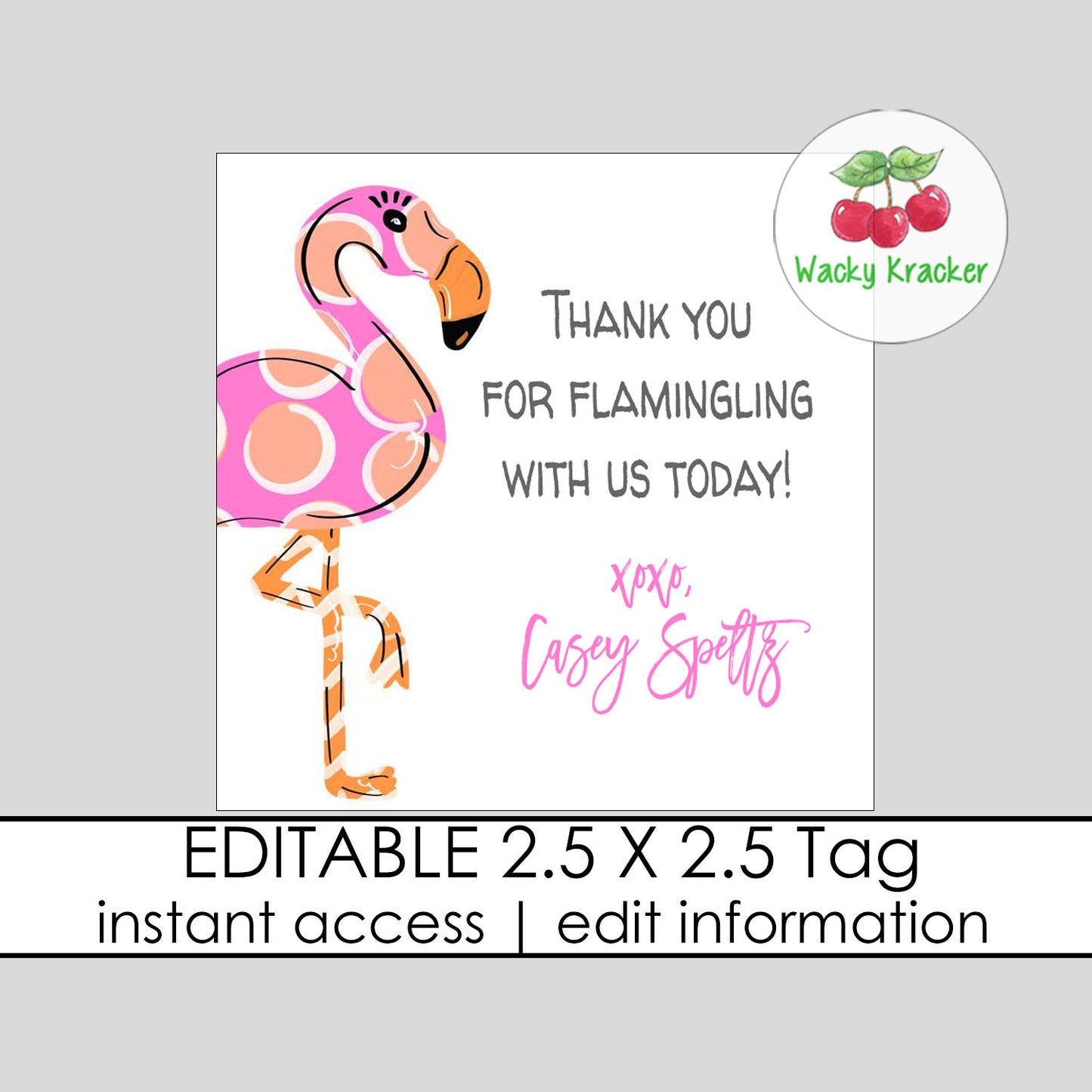 Flamingo Gift Tag