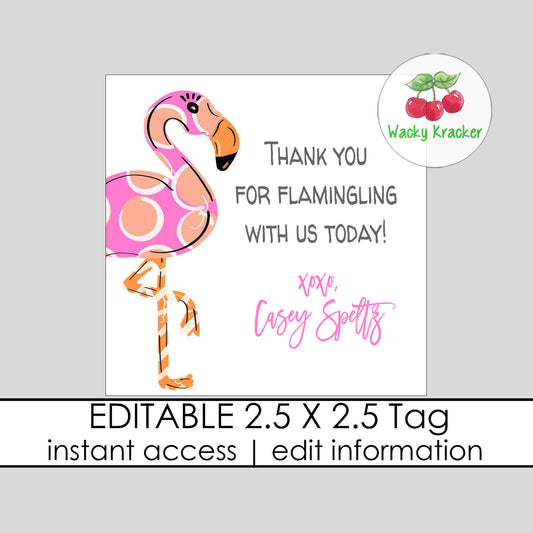 Flamingo Gift Tag