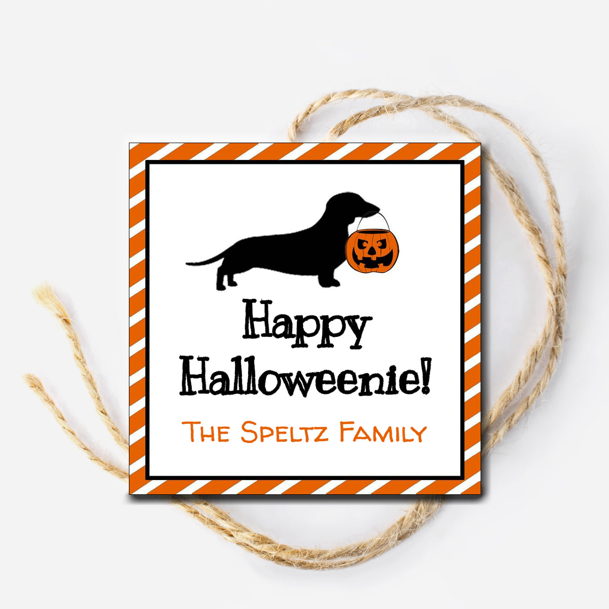 Happy Halloweenie Gift Tag