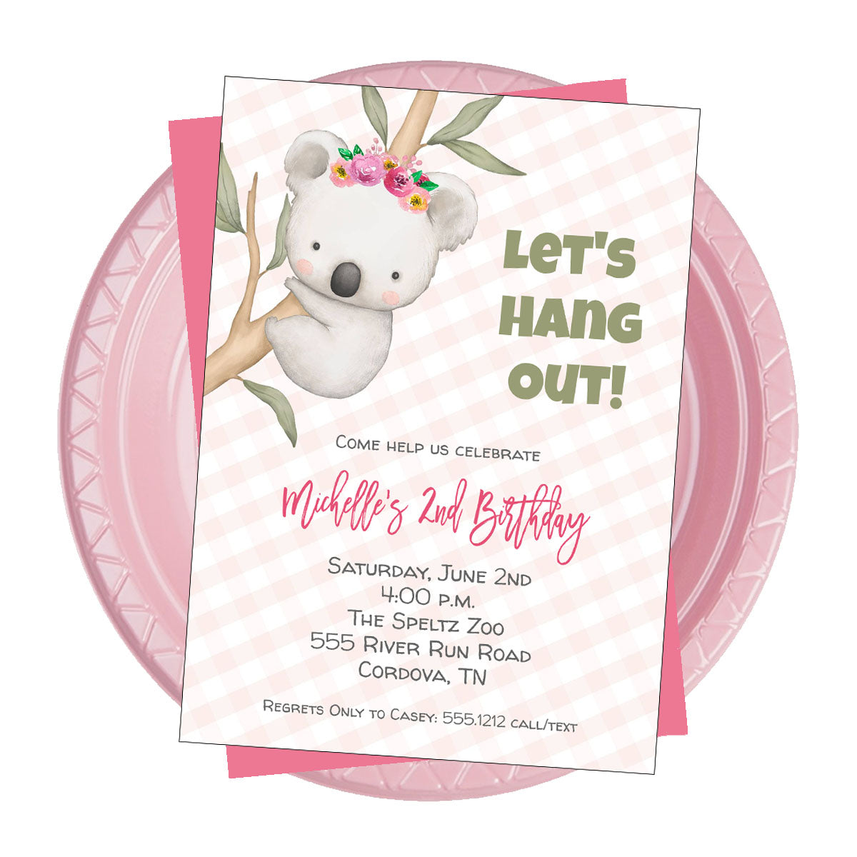 Koala Birthday Invitation
