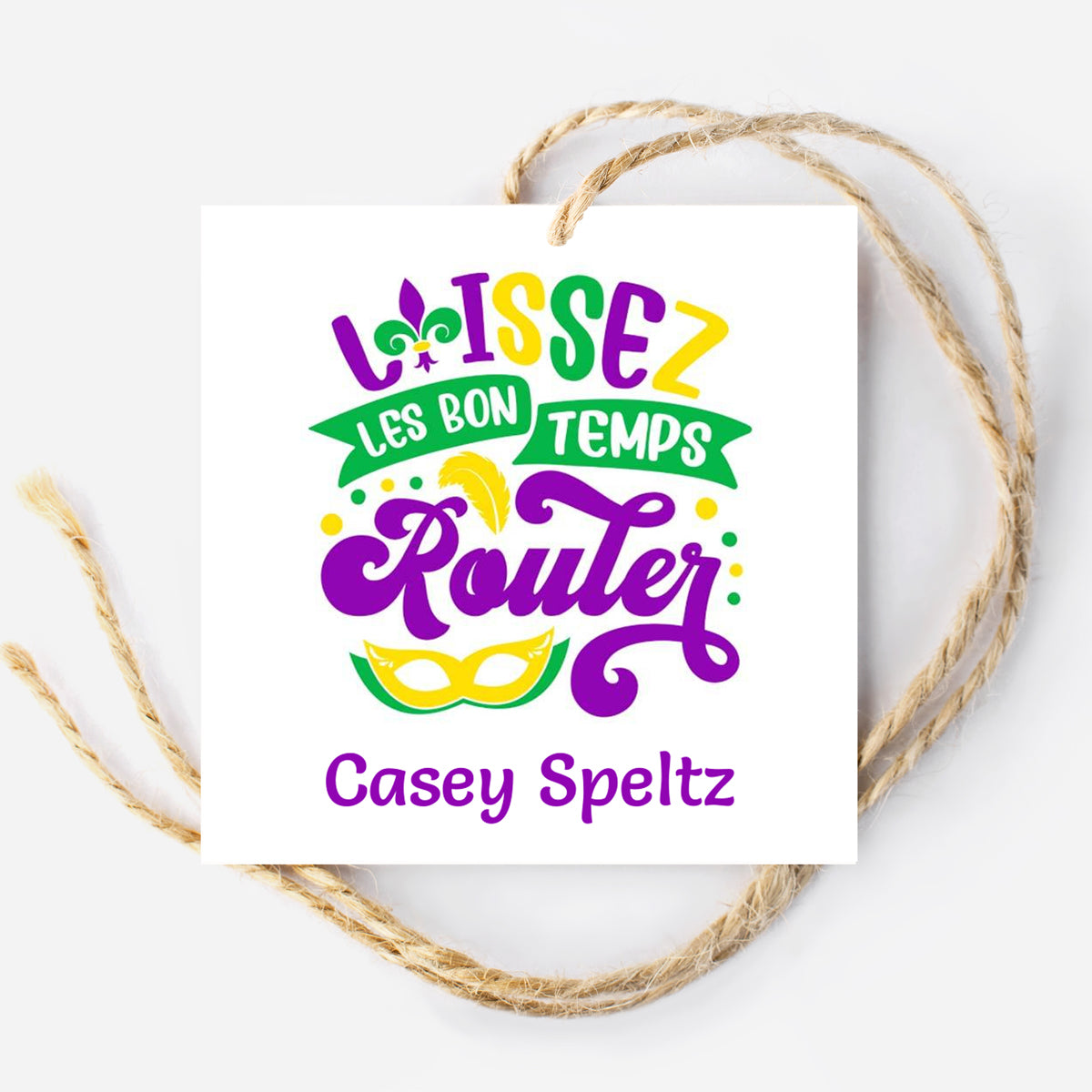 Mardi Gras Gift Tag