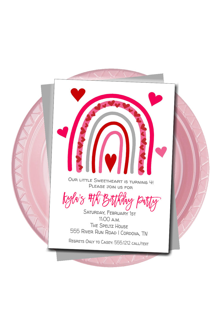 Little Sweetheart Valentine Birthday Invitation