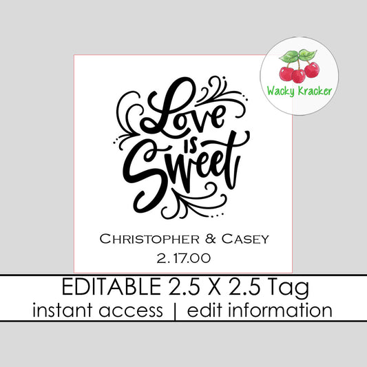 Love is Sweet Gift Tag