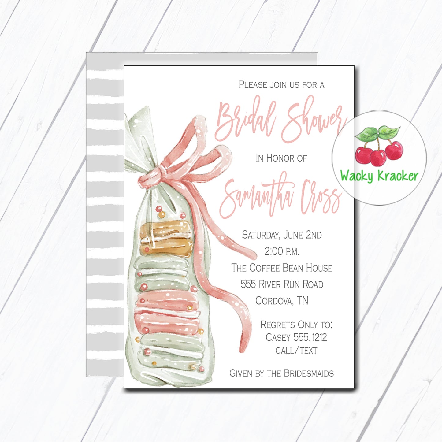 Macaroon Valentine Invitation