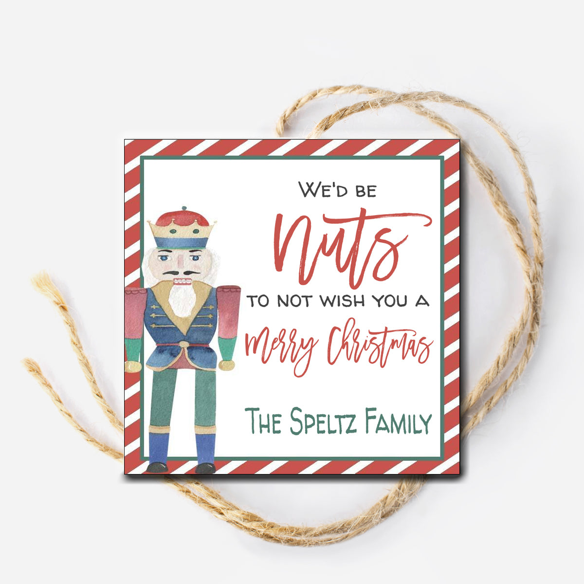 Nutcracker Christmas Gift Tag