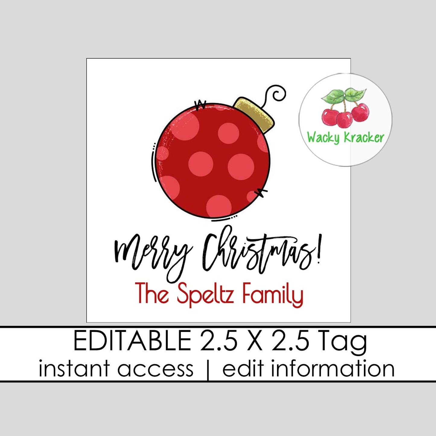 Ornament Gift Tag
