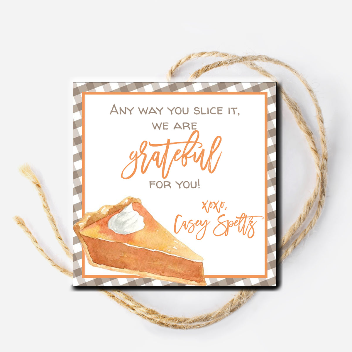 Pie Gift Tag