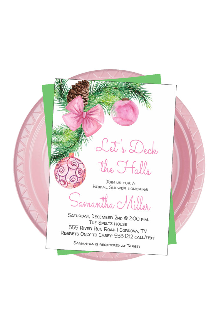 Pink Christmas Invitation