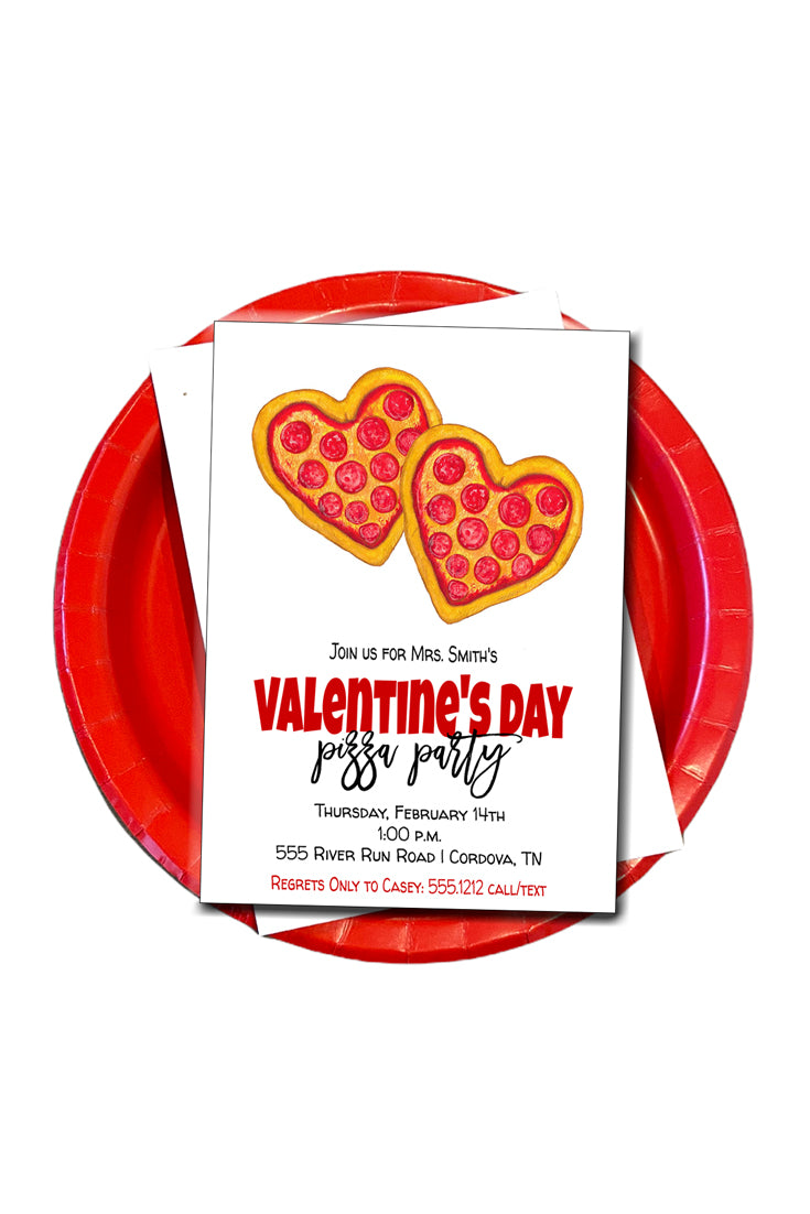 Valentine Pizza Party Invitation