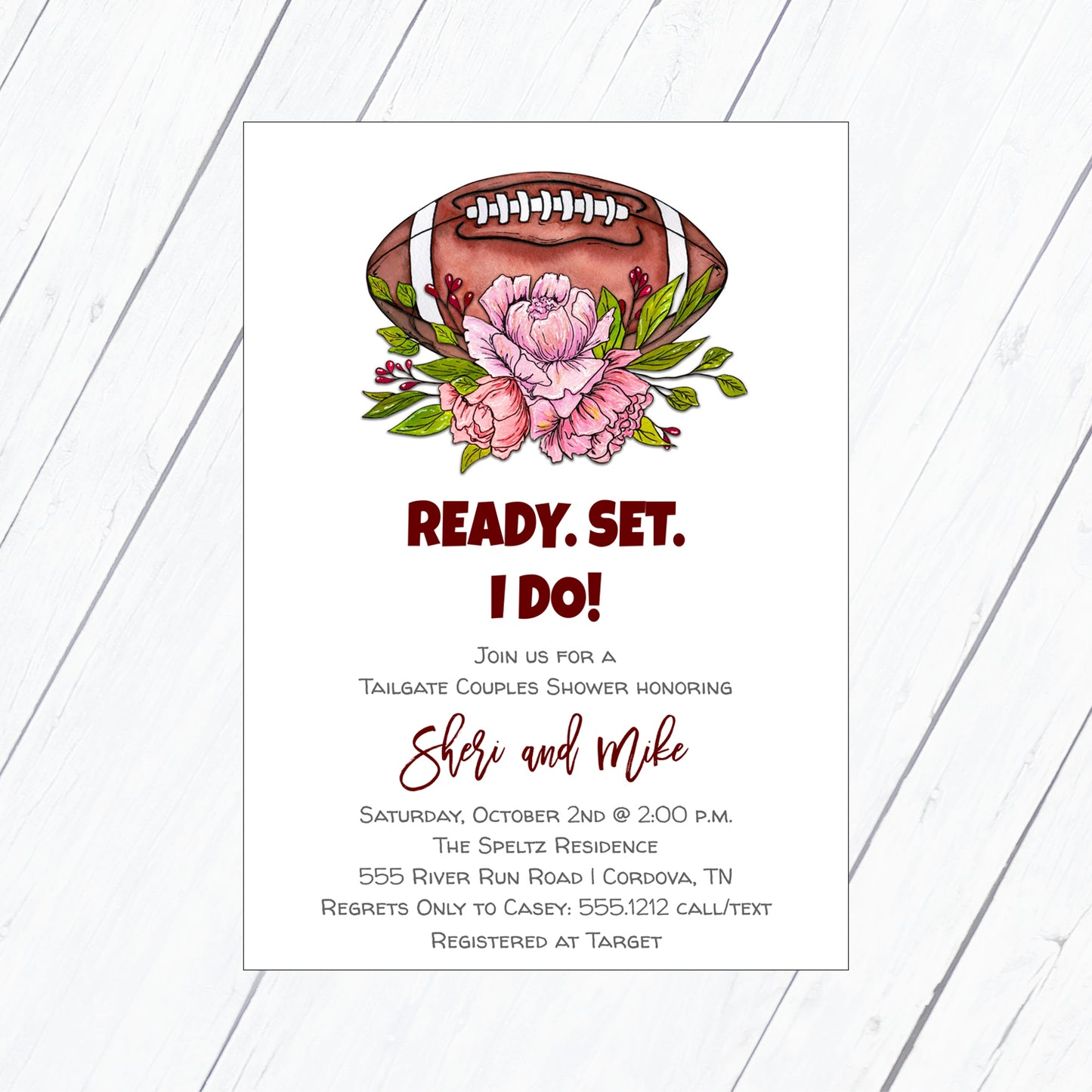 Ready Set I Do Bridal Shower Invitation